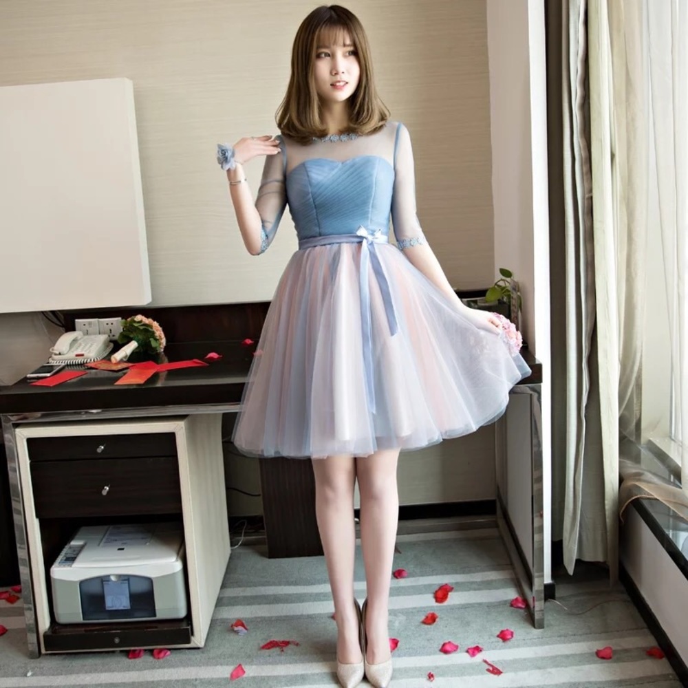NEW Purple Blue Floral Formal Dress - Picture 2 of 5